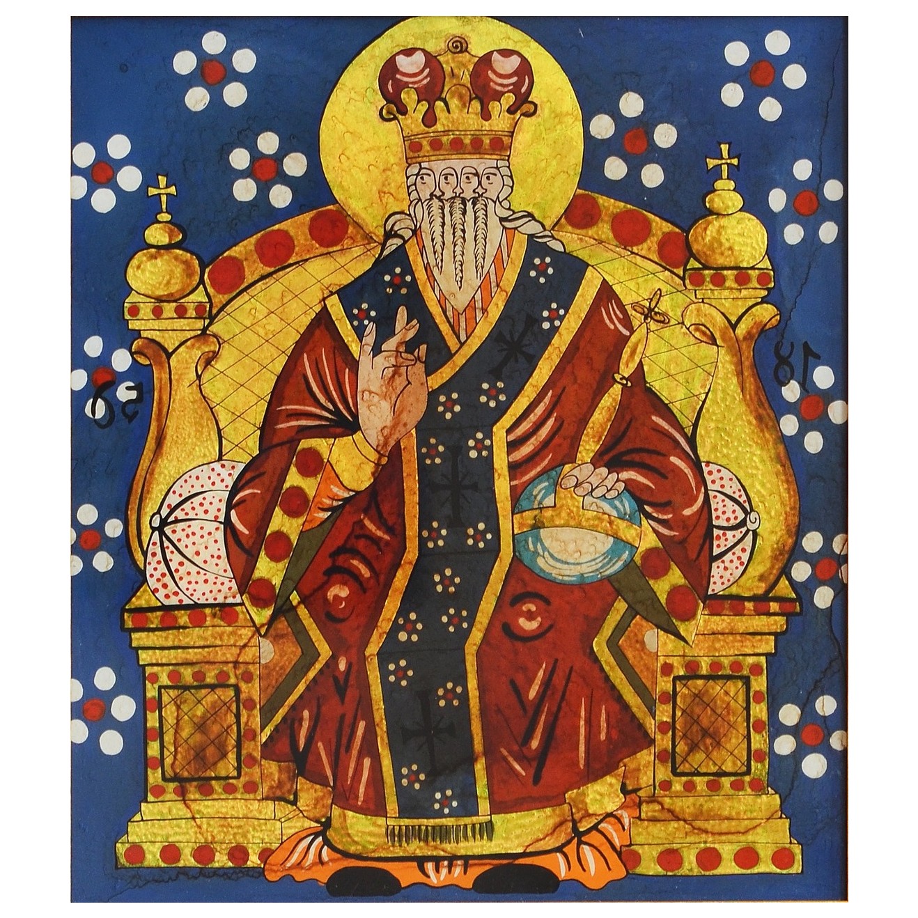 34 x 39 Sfinta Treime intr-un Chip_icon_hand made_traditional_RafGallery_romanian_art_VR_gallery_shop_360