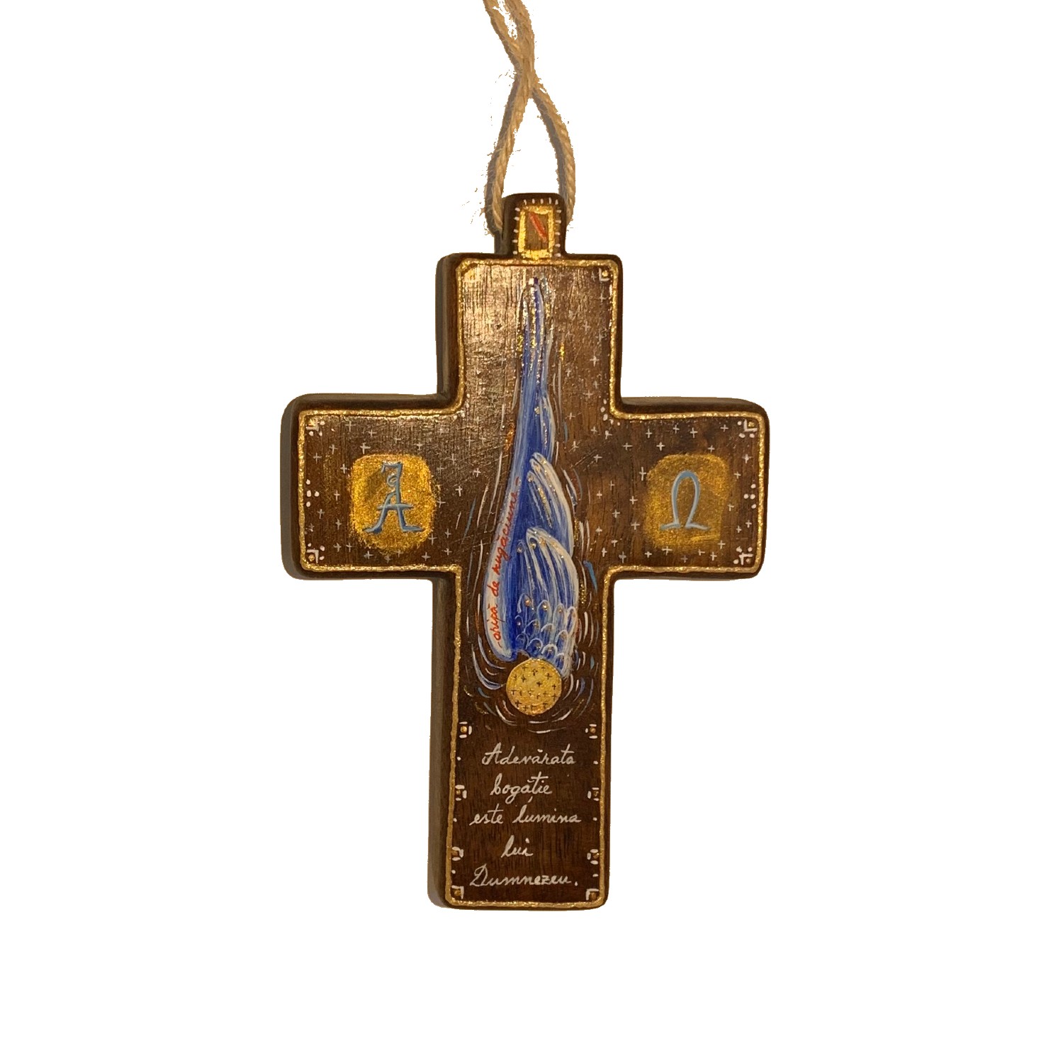 Cruce din lemn de nuc 23_wood cross_icon_hand made_traditional_RafGallery_romanian_art_VR_gallery_shop_360